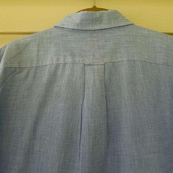 Nordstrom Men’s Classic Blue Chambray Button Down Shirt - Picture 8 of 10